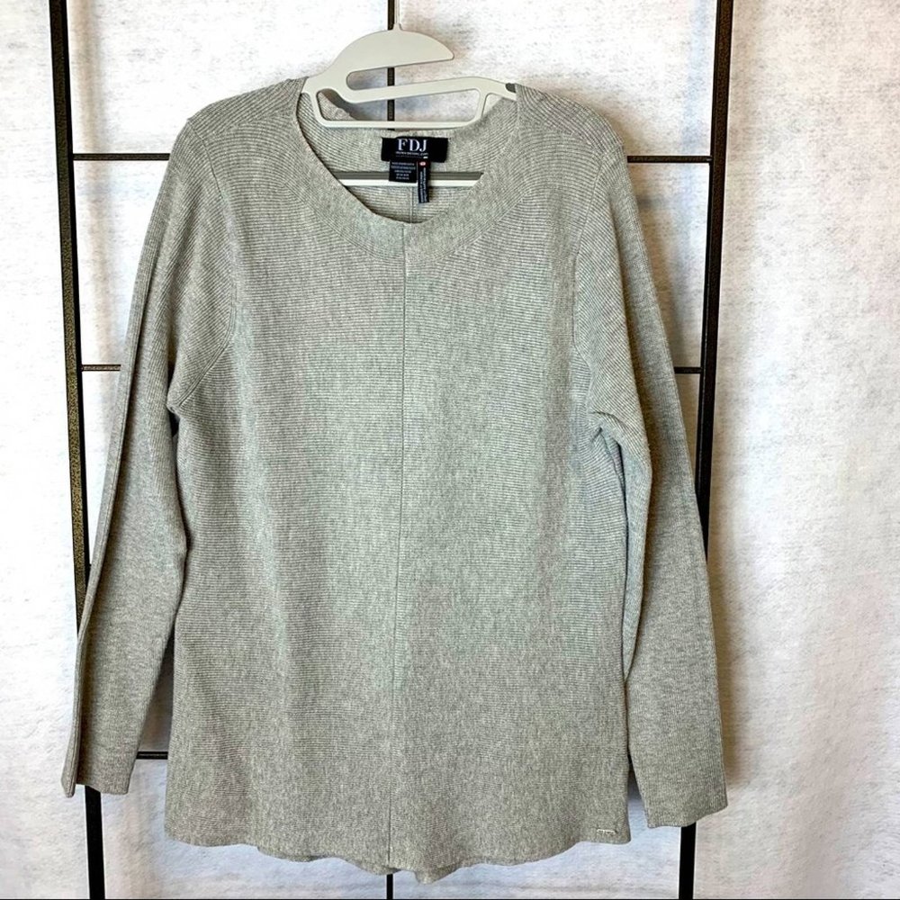 FDJ 'French Dressing Jeans' Boatneck Pullover Sweater Gray Women's‎ Size XS